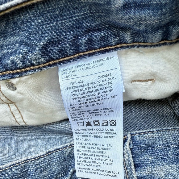 Levi Strauss Signature Men's Big & Tall Carpenter Jeans, Light Indigo, W52 X 30L - Picture 13 of 14